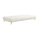 Lit en pin clair et matelas �cru 90cm senza comfort - karup design