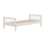 Lit simple en pin solide et contreplaqu� de bouleau blanc 90x200cm classic - flexa