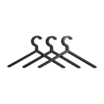 Lot de 3 cintres noirs illusion - woud