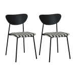 Lot de deux chaises hdmust noir / blanc cass� - house doctor