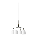 Lustre � 4 bras courts blanc base noire howard chandelier - gubi