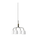 Lustre � 4 bras courts blanc base noire howard chandelier - gubi