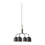 Lustre � 4 bras courts noir base noire howard chandelier - gubi