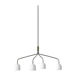 Lustre � 4 bras longs blanc howard chandelier - gubi