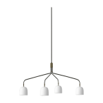 Lustre � 4 bras longs blanc howard chandelier - gubi