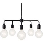 Lustre 5 branches leonard noir 46 cm - audo