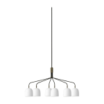 Lustre � 6 bras blanc base noire 16 cm howard chandelier - gubi