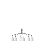 Lustre � 6 bras blanc base noire 16 cm howard chandelier - gubi