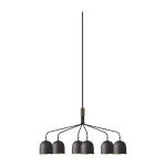 Lustre � 6 bras noir base noire howard chandelier - gubi