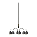 Lustre � 6 bras noir base noire howard chandelier - gubi