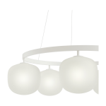 Lustre en aluminium blanc et verre souffl� rime - muuto