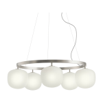 Lustre en aluminium gris et verre souffl� rime - muuto