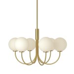 Lustre en laiton dor� et verre flottant 60cm ballon - herstal