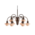 Lustre en laiton vieilli terracotta 71x44cm centenary - louis poulsen