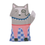 Marionnette en coton bio 25x29cm wolfy vibes - nobodinoz