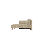 M�ridienne avec accoudoir en velours poppy beige et noir l dase - ferm living