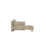 M�ridienne avec accoudoir en velours poppy beige et noir r dase - ferm living