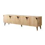 Meuble en bois beige avec pieds 180x35x50cm mesta - home design
