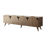 Meuble en bois marron avec pieds 180x35x50cm mesta - home design