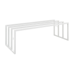 Meuble � chaussures en acier blanc 80x30x41cm bovi - metallbude