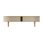 Meuble t�l�vision en ch�ne naturel blanc 40 x 140 cm audacious - umage