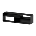 Meuble tv en acier noir 180x40x52cm tavir - metallbude