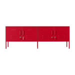 Meuble tv en acier rouge coquelicot 162x40x57cm the standard - mustard made