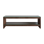Meuble tv en bois marron et vitre en verre 140 x40x45cm tv300 - home design