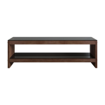 Meuble tv en bois marron et vitre en verre fum� 140 x40x45cm tv300 - home design