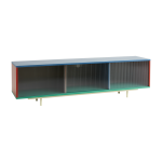 Meuble tv en bois multi � portes vitr�es 180 cm colour cabinet - hay