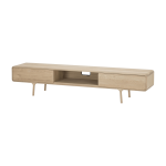 Meuble tv en ch�ne blanchi huil� 2 tiroirs fawn - gazzda