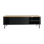 Meuble tv en m�tal noir edgar - resistub