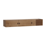 Meuble tv suspendu en noyer 150 cm array - woud