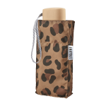 Mini parapluie en bois et toile recycl�e l�opard 17, 5cm aim� - anatole