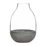 Mini terrarium transparent avec base en b�ton moul� - nude glass