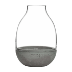 Mini terrarium transparent avec base en b�ton moul� - nude glass