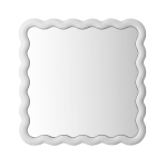 Miroir carr� en verre et acier blanc 80 x 80 cm illu - normann copenhagen