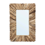Miroir encadr� en bois flott� - naturel - m - bazar bizar