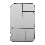 Miroir mural avec cadre en m�tal brun fonc� glamour - zuiver