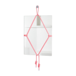 Miroir rectangle avec cordes roses 65cm shibari - moustache