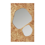 Miroir en ronce de peuplier beige 50x3x82cm folia - ferm living