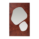 Miroir en ronce de peuplier fonc� 50x3x82cm folia - ferm living