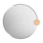 Miroir rond en verre neutre et ch�ne naturel 90cm sonia - hart�