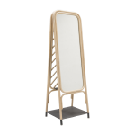 Miroir sur pied en rotin 163cm pan� - orchid edition
