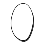 Miroir en verre et acier noir b - serax