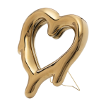 Mirroir cadre photo dor� melted heart gold - seletti