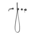 Mitigeur de baignoire � encastrer 4 trous en laiton gun m�tal corbeau - kroos