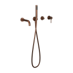 Mitigeur de baignoire � encastrer 4 trous en laiton or rose bross� corbeau - kroos