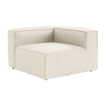 Module d'angle 1 place en tissu �cru 105x80x66cm fora 1r - home design