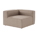 Module d'angle 1 place en tissu marron 105x80x66cm fora 1r - home design